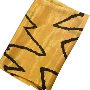 Merry Mary Vintage Satin Yellow Fabric MCM Clothing Fabric